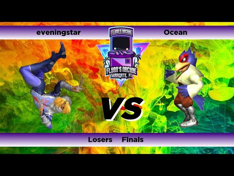 Flynn's Arcade 053 Losers Finals - eveningstar (Sheik) Vs Ocean (Falco) SSBM Melee Tournament