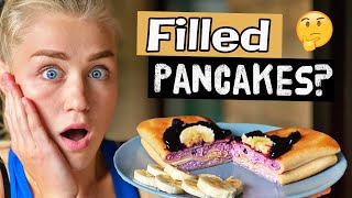 PROTEIN PANCAKES STUFFED WITH SWEET CHEESE | Foreign Kitchen