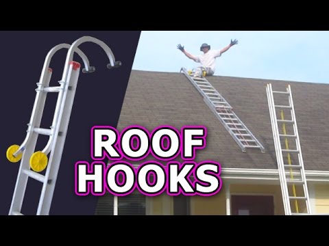 Roof Hook with Wheel - Ladder Hooks Climb Safely Steep Qualcraft Acro Ridge Home Depot Lowes Sears