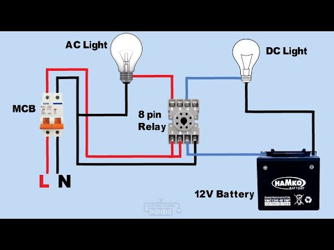 AC DC Light control automatic in 8 pin relay