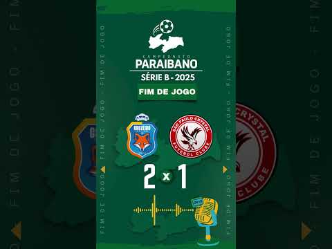 Fim de Jogo Cruzeiro Itaporanga 2x1 São Paulo Crystal - 4ºRodada - 2°Divisão do Campeonato Paraiban