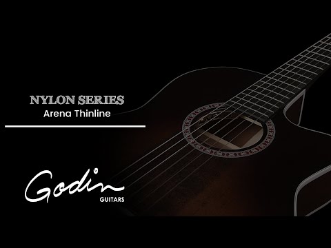 Godin Arena Pro CW Acoustic-Electric Nylon-String Guitar, Bourbon Burst w/ EQ image 4