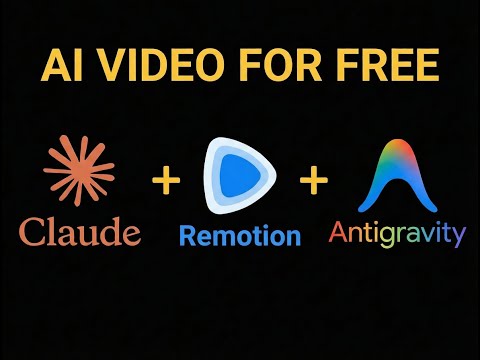 AI Video & Video Editing For Free (Claude Code + Remotion + Antigravity Tutorial), No More CapCut!