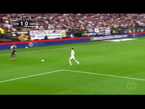 Corinthians 1x0 Santos - Gol e Hino do Timão (Globo 2025)