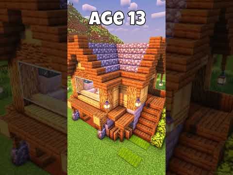 HellFrozen - Minecraft Building At Different Ages?😱 #shorts