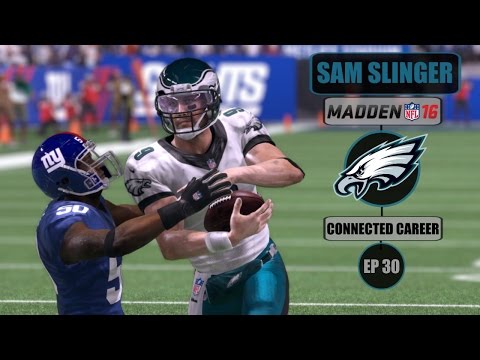 Madden 16 (Xbox One) Sam Slinger (QB) Connected Career Series - E30 (Year 2, Week 14 vs Giants)