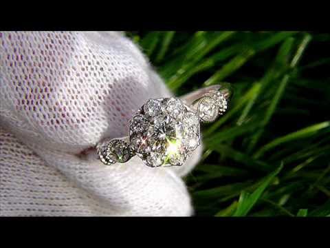Fine Vintage Round Cut Diamond Solitaire Engagement Ring