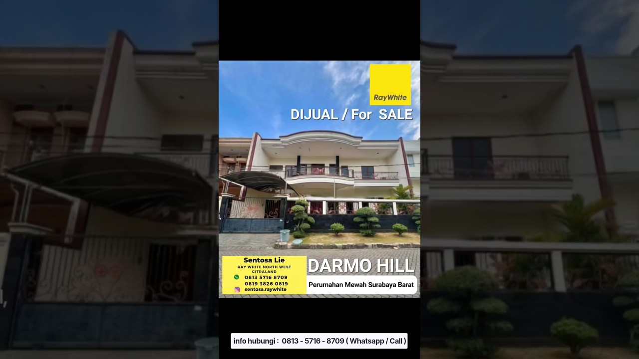 Murah Luas 300 M2 Dijual Rumah Darmo Hill Surabaya Barat Dekat Ciputra World Mall, Akses Tol Satelit