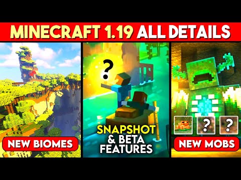 Minecraft 1.19 Update All Upcoming Features - New Biomes, Mobs, Blocks, Warden, Mud &...More | HINDI