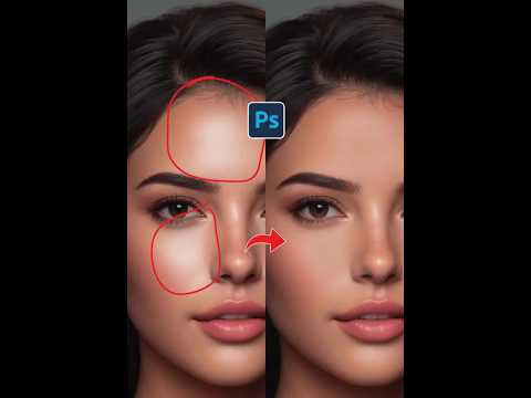 Remove Face Shine - Adobe Photoshop Tutorial ! #photoshop #shorts #foryou