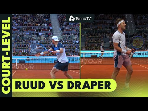 Tennis In This View! 👌 Casper Ruud vs Jack Draper Court-Level Highlights | Madrid 2025 Final