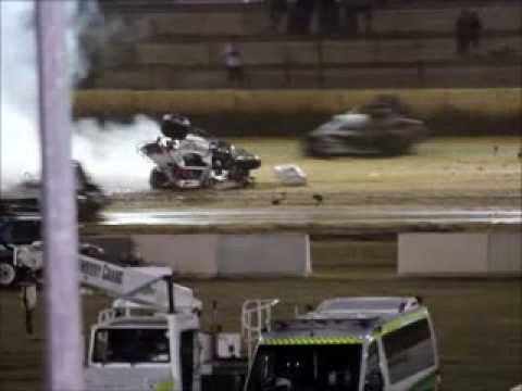 Dylan Bamford Nasty Wingless Sprint Crash