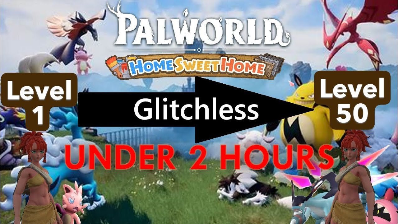 Palworld Speedrun: Level 50 Glitchless - 1:48:02 - Default Casual Settings (Former World Record)