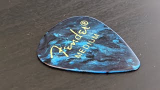 Video thumbnail for Month-long review of Fender celluloid medium guitar pick by earthsteward9 Guitar Pick Reviews