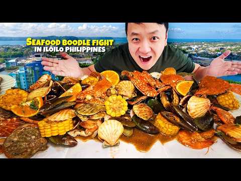 7am Seafood BOODLE FIGHT & ULTIMATE Filipino Seafood FEAST In Iloilo Philippines