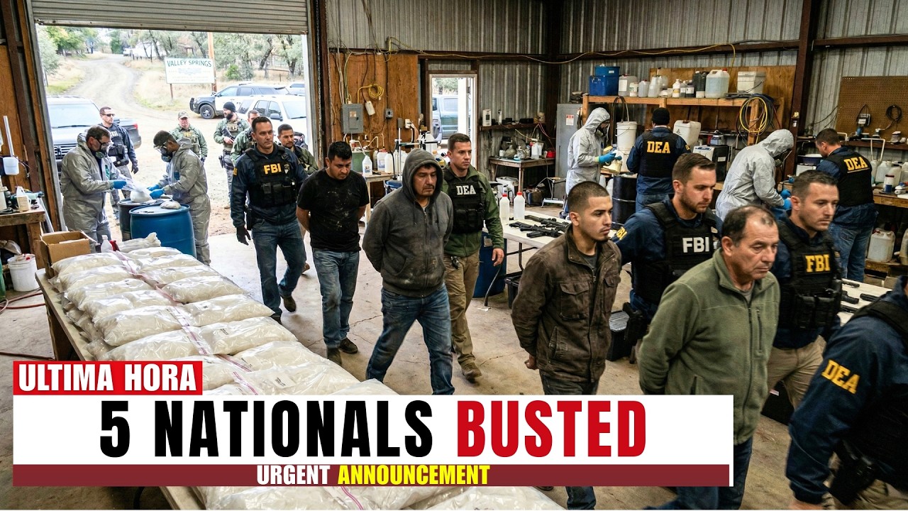 FBI & DEA ARREST 5 Mexican Nationals in Secret California Meth Lab — 3,000 LBS SEIZED