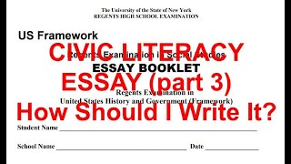How to Write the Civic Literacy Essay