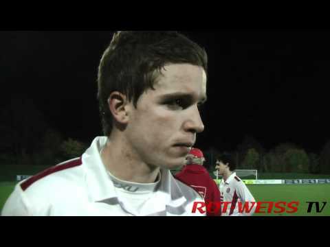 Interview mit Leon Enzmann nach dem Spiel: FC Wegberg-Beeck gegen Rot-Weiss Essen - 29.10.2010