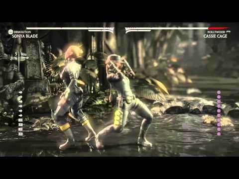 Mortal Kombat X Demolition Sonya Easy 64% Combo Off X-Ray