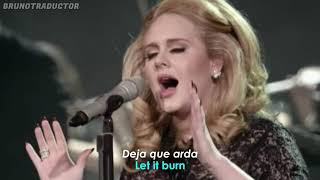 Adele - Set Fire To The Rain // Lyrics + Español // Live