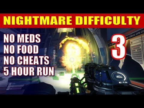 Prey Walkthrough NIGHTMARE DIFFICULTY - Banzai Survival Run (NO MEDS, NO FOOD) - Part 3