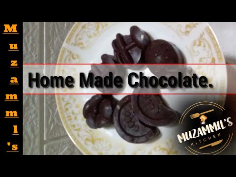 Homemade chocolate/ whiteout coconut oil/ 4 ingredients / easy recipe of  chocolate/ with detail.