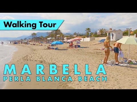 Marbella beach walk - May 2022 - Perla Blanca Playa, Elviria immersive virtual tour