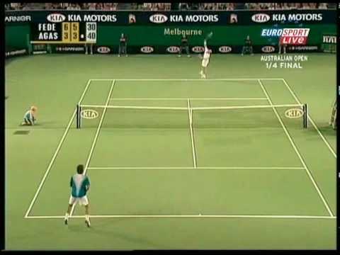 [HL] Roger Federer vs. Andre Agassi 2005 Australian Open [QF]