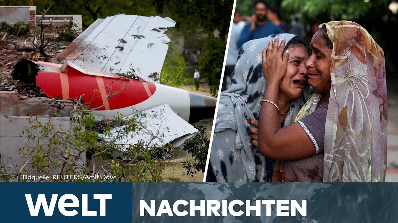 INDIEN: Offenbar zwei Überlebende nach Flugzeugabsturz! Viele Rätsel um Crash-Ursache | STREAM