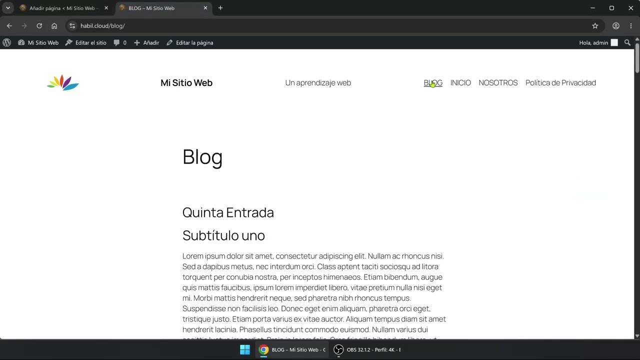 11. WordPress - Páginas