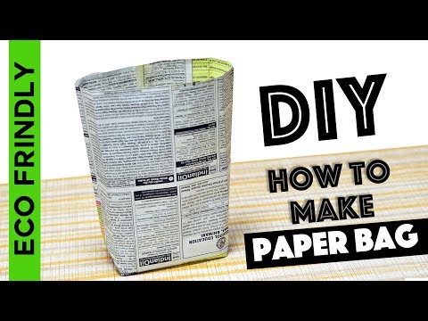 How to make Paper Bag from waste Newspaper / DIY paper bag