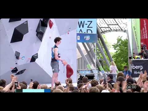 Adam Ondra top! World cup of climbing 2019 in Munich.