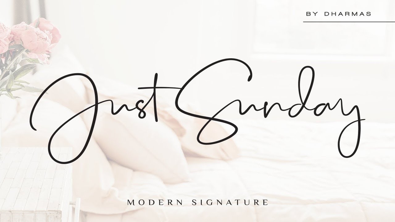 Just Sunday   Family Modern Script Font Free Download