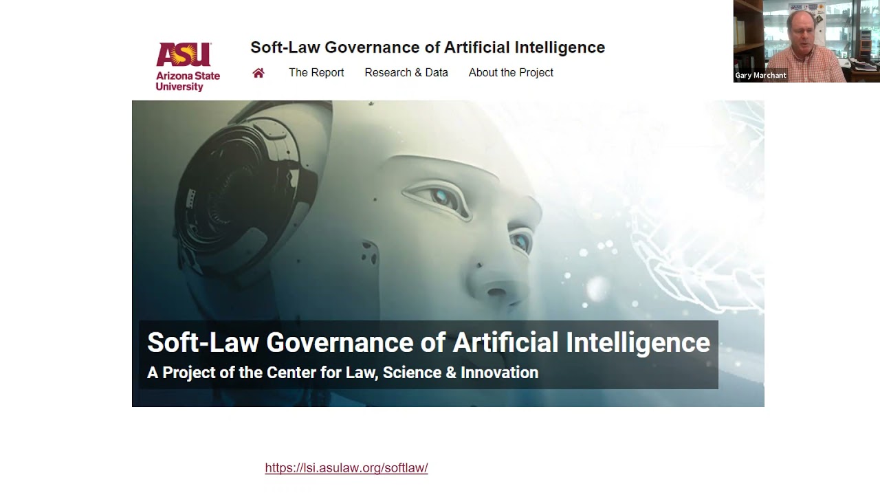AI & Law:(5D) G Marchant - Soft Law Governance of AI and the Right to Know