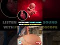 Listen Baby heart sound with pinard stethoscope | Baby's heart beat #shortsvideo #baby #pregnancy