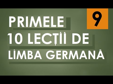 Invata Germana | Primele 10 lectii de Limba germana | LECTIA 9