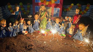 Barbie Dolls Diwali celebration In school 🎇🎊 Barbie Tamil Channel Barbie Bomma School Videos 