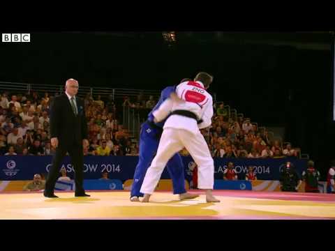 Glasgow 2014 Colin Oates wins mens  66kg judo gold
