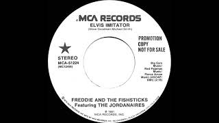 ELVIS TRIBUTE 45: Elvis Imitator - Freddie And The Fishsticks (1981)