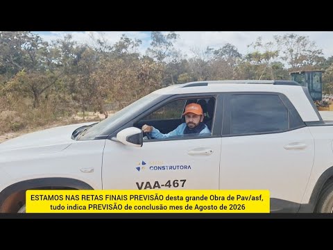 🚧 Obra de de Pav/asf entre Pintópolis e Urucuia está nas retas finais. Até o Mês de Agosto 2026