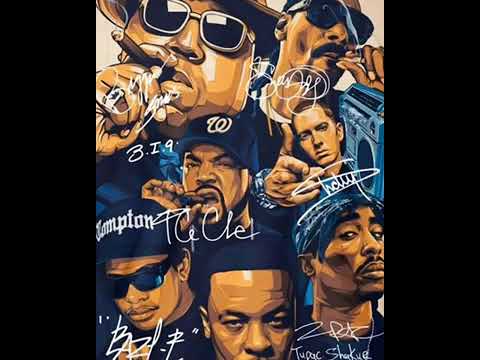 Eminem 2Pac Eazy E 50 Cent Akon Ice Cube Dr. Dre DMX Snoop Dogg BIG L Prodigy Nas - Not Afraid Remix