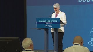 B.C. budget 2019: Finance Minister Carole James addresses campaign promises left out