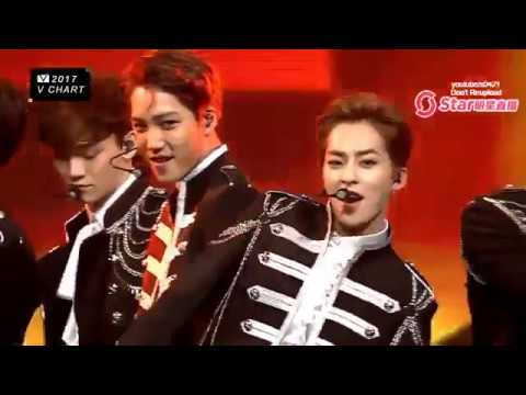 170408 The 5th V Chart Awards EXO Lotto + Monster