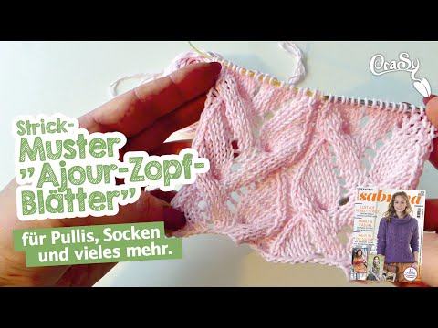 Ajour braid leaf pattern from the magazine Sabrina knitting #knittingpattern #Lace