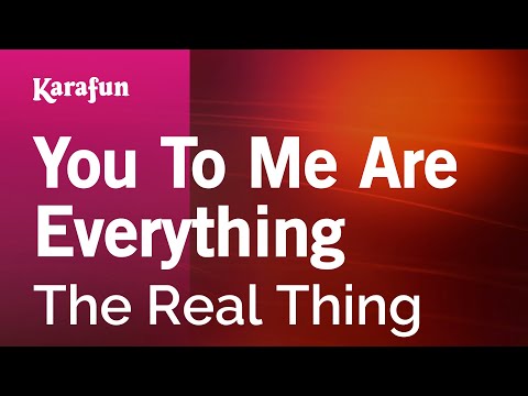 You to Me Are Everything - The Real Thing | Karaoke Version | KaraFun