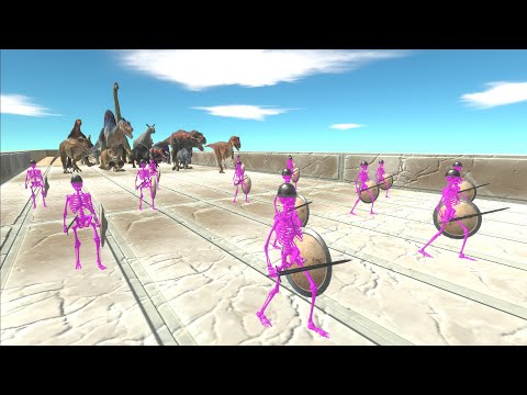 Race to kill PINK BARBIE SKELETONS - Animal Revolt Battle Simulator