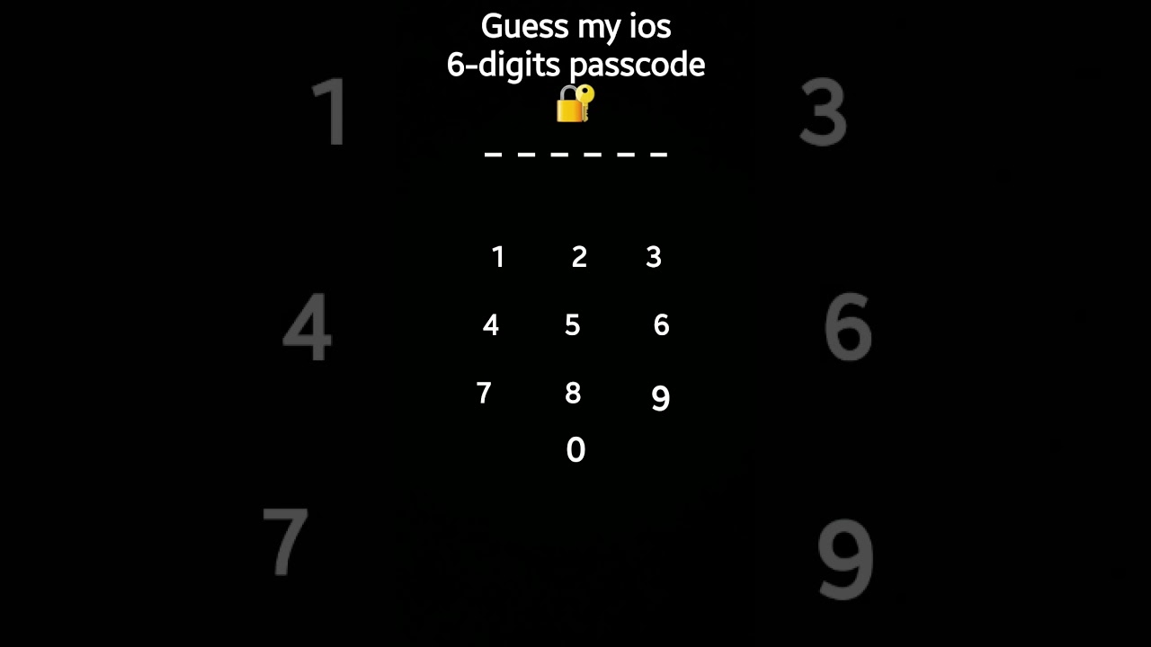 Guess my 8os 6-digits passcode