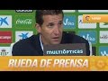 Juan Merino tras el Real Betis (1-0) Levante UD - Vídeos de Entrevistas del Betis