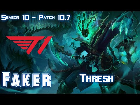 T1 Faker THRESH vs BLITZCRANK Support - Patch 10.7 KR Ranked