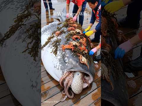 The Ocean's Gift: A Flounder's Surprising Companions #sealife #marinewonder  #fish